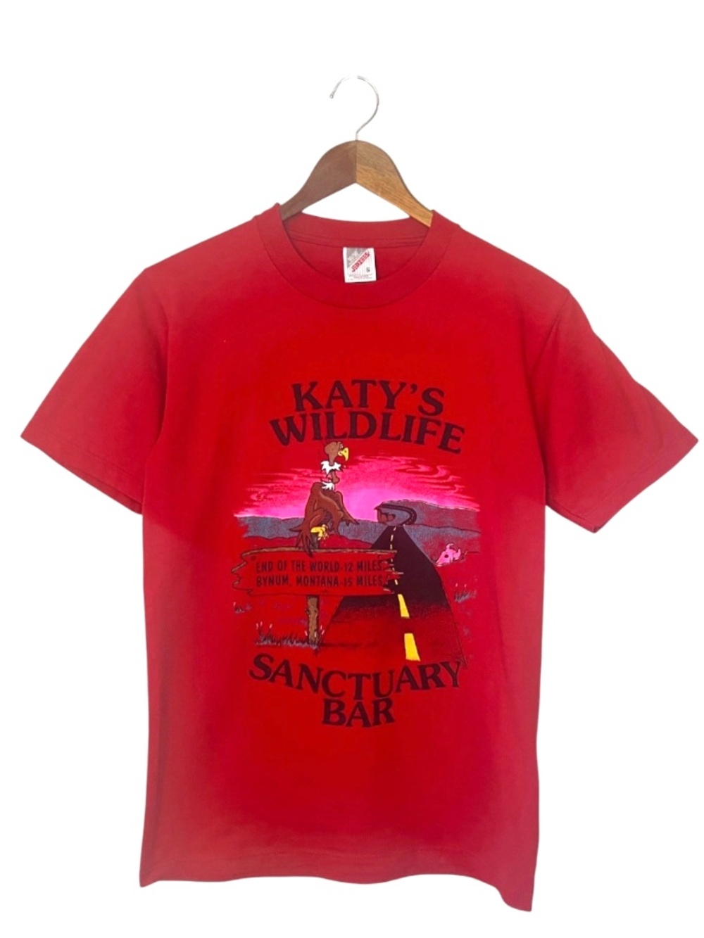 Vintage Katy's Wildlife Sanctury Bar Bynum Montana Vulture Road Trip T Shirt S